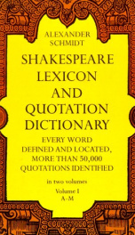shakespeare lexicon and quotation dictionary a complete dictionary of all the_cover