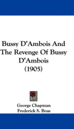 Bussy D'Ambois and The Revenge of Bussy D'Ambois_cover