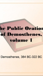 The Public Orations of Demosthenes, volume 1_cover