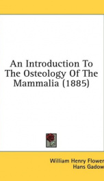an introduction to the osteology of the mammalia_cover