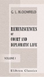 reminiscences of court and diplomatic life volume 1_cover