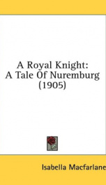 a royal knight a tale of nuremburg_cover