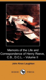 Memoirs of the Life and Correspondence of Henry Reeve, C.B., D.C.L._cover