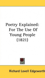 poetry explained for the use of young people_cover