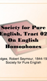 Society for Pure English, Tract 02_cover