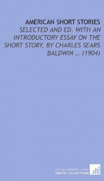 american short stories selected and ed with an introductory essay on the short_cover