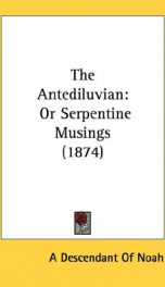 the antediluvian or serpentine musings_cover