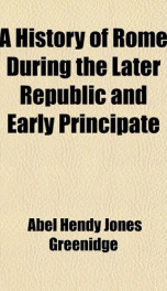 A History of Rome During the Later Republic and Early Principate_cover