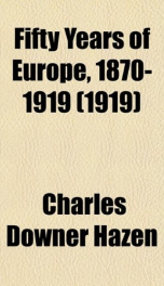 fifty years of europe 1870 1919_cover