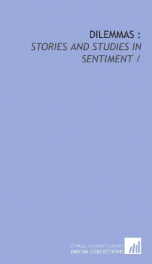 dilemmas stories and studies in sentiment_cover