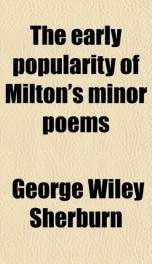 the early popularity of miltons minor poems_cover