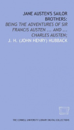 jane austens sailor brothers being the adventures of sir francis austen an_cover