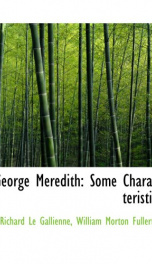 george meredith some characteristics_cover