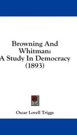 browning and whitman a study in democracy_cover