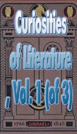 Curiosities of Literature, Vol. 1 (of 3)_cover