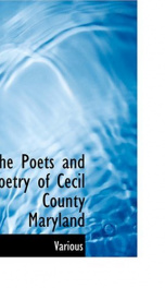 The Poets and Poetry of Cecil County, Maryland_cover