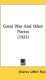 great war and other poems_cover