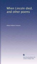 when lincoln died and other poems_cover
