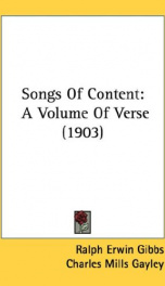songs of content a volume of verse_cover