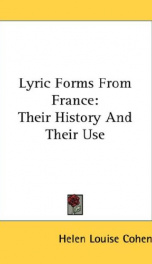 lyric forms from france their history and their use_cover