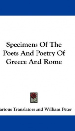 specimens of the poets and poetry of greece and rome_cover