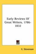 early reviews of great writers 1786 1832_cover