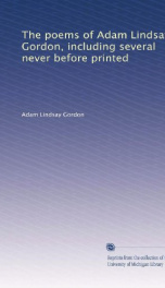 the poems of adam lindsay gordon including several never before printed_cover