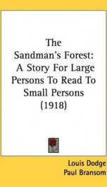 the sandmans forest a story for large persons to read to small persons_cover