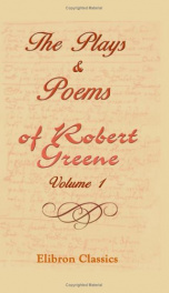 the plays poems of robert greene volume 1_cover