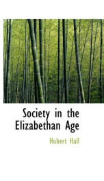 society in the elizabethan age_cover