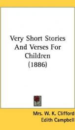 Very Short Stories and Verses For Children_cover