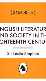 English Literature and Society in the Eighteenth Century_cover
