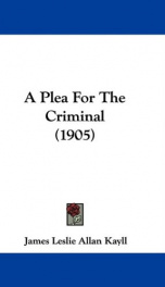 A Plea for the Criminal_cover