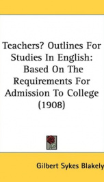 Teachers' Outlines for Studies in English_cover