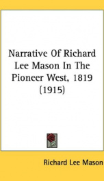 Narrative of Richard Lee Mason in the Pioneer West, 1819_cover