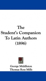 The Student's Companion to Latin Authors_cover