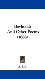 boyhood and other poems_cover