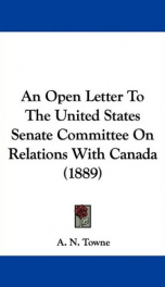 an open letter to the united states senate committee on relations with canada_cover