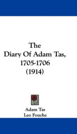 the diary of adam tas 1705 1706_cover
