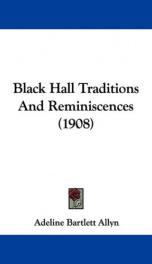 black hall traditions and reminiscences_cover