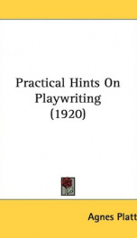 practical hints on playwriting_cover