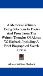 a memorial volume being selections in poetry and prose_cover