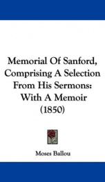 memorial of sanford comprising a selection from his sermons with a memoir_cover