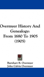 overmyer history and genealogy from 1680 to 1905_cover