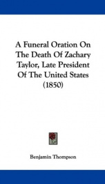a funeral oration on the death of zachary taylor_cover