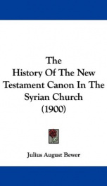 the history of the new testament canon in the syrian church_cover