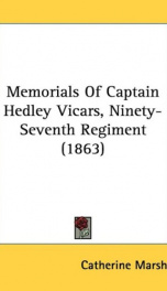 memorials of captain hedley vicars ninety seventh regiment_cover