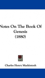 notes on the book of genesis_cover