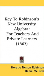 key to robinsons new university algebra_cover