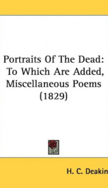 portraits of the dead to which are added miscellaneous poems_cover